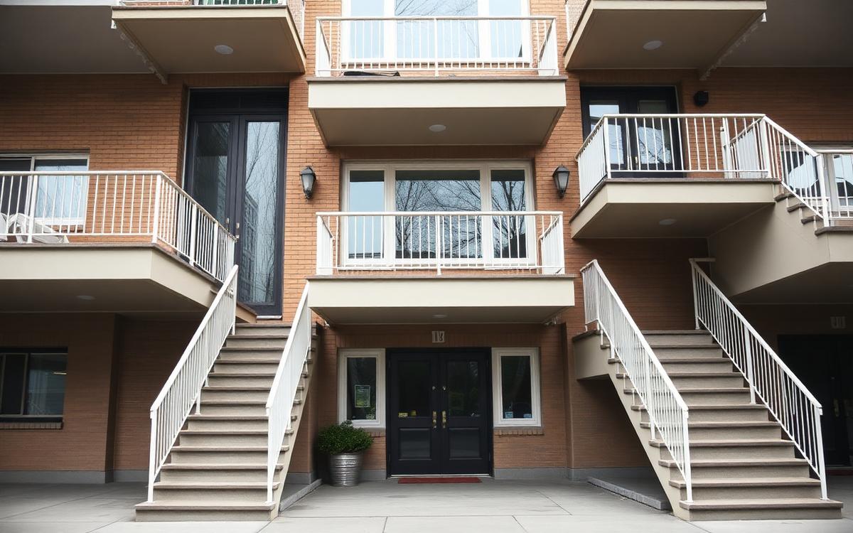 Montreal duplex with exterior staircases, an income property project